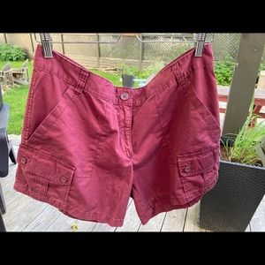 NWOT Burgundy Cotton Shorts